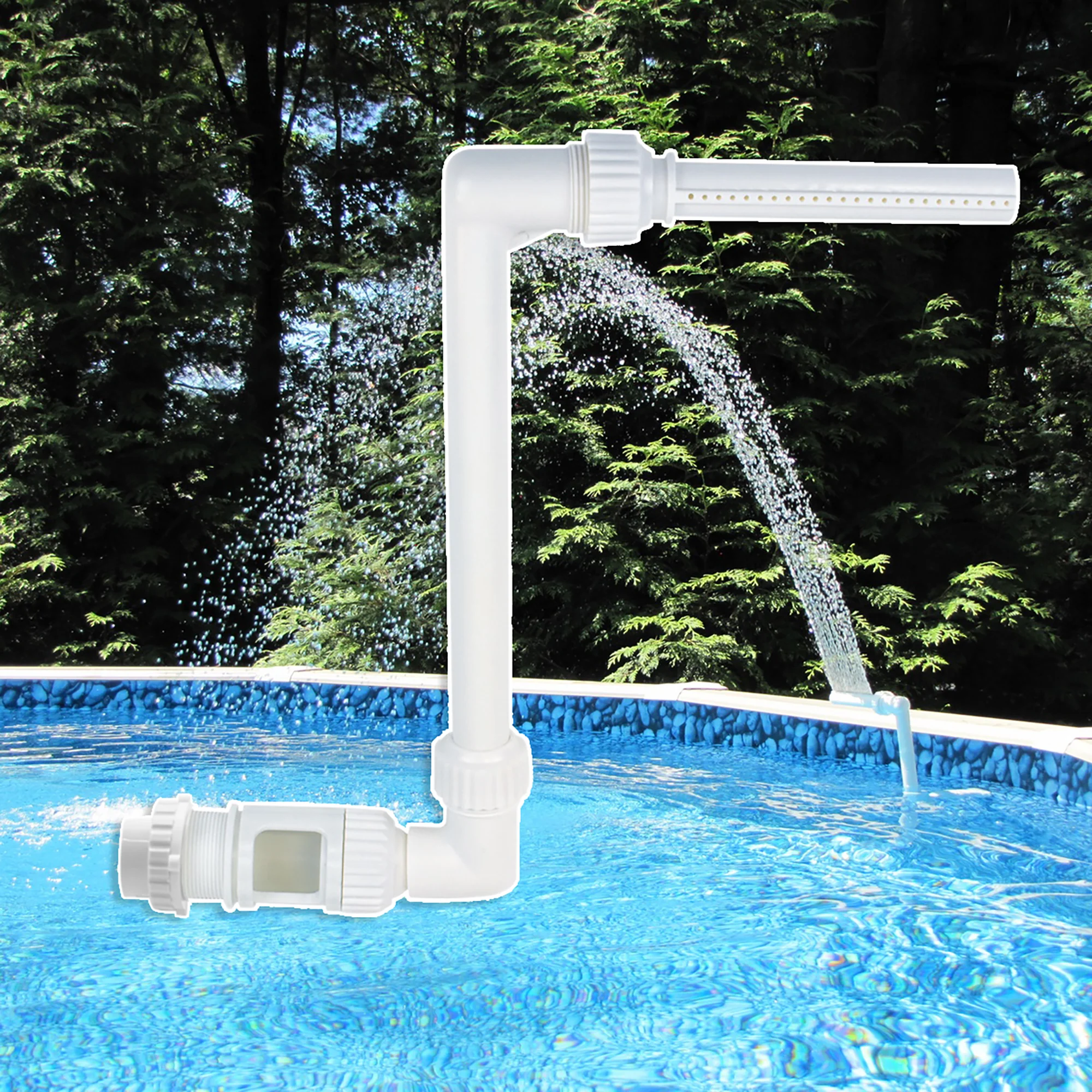 Water Fountain Above Ground Pools Adjustable Spray Sprinkler Waterfall Pool Fun