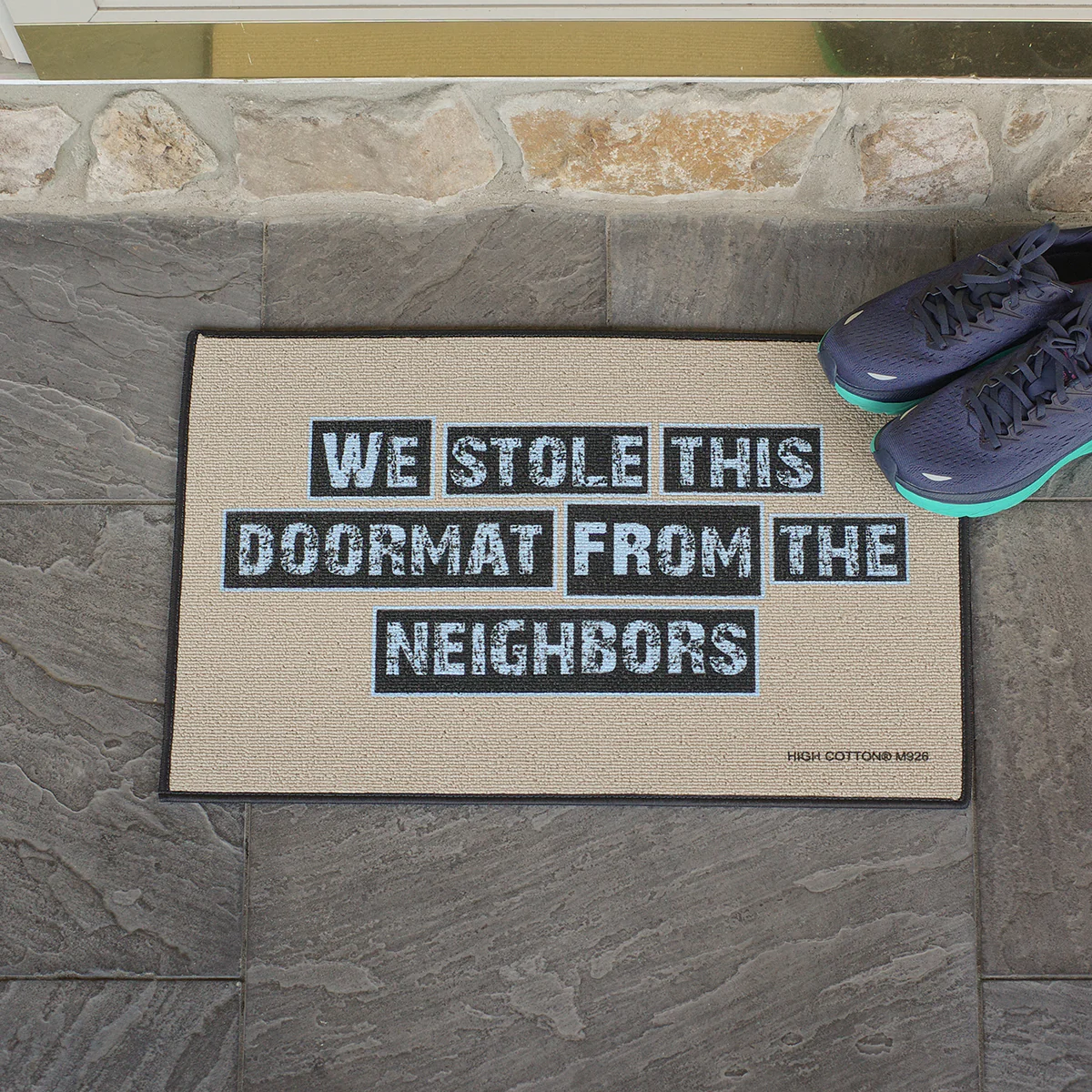 We Stole The Neighbors Doormat Funny Outdoor Welcome Mat Front Entrance Door Rug - Image 4