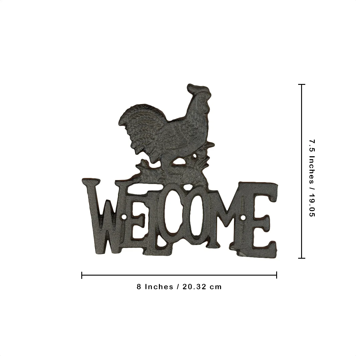 Welcome Rooster Sign Farmhouse Chicken Wall Art Front Door Porch Hen Home Decor - Image 3
