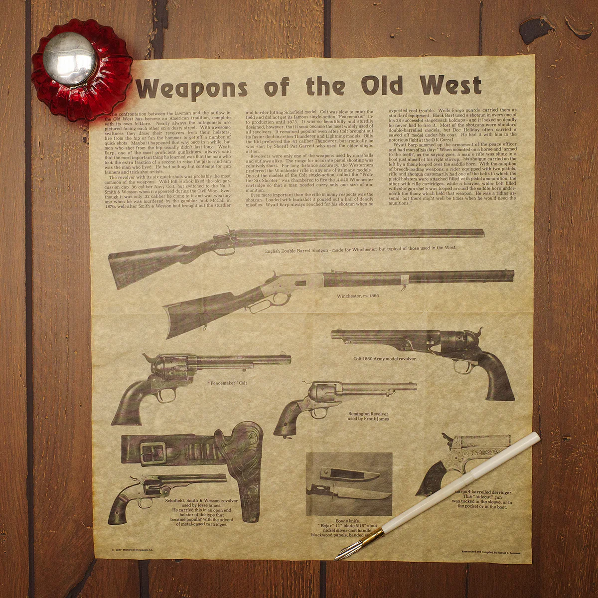 West Outlaws Weapons Gun Posters Parchment Paper Western Decor Pistol Wall Art - Image 2