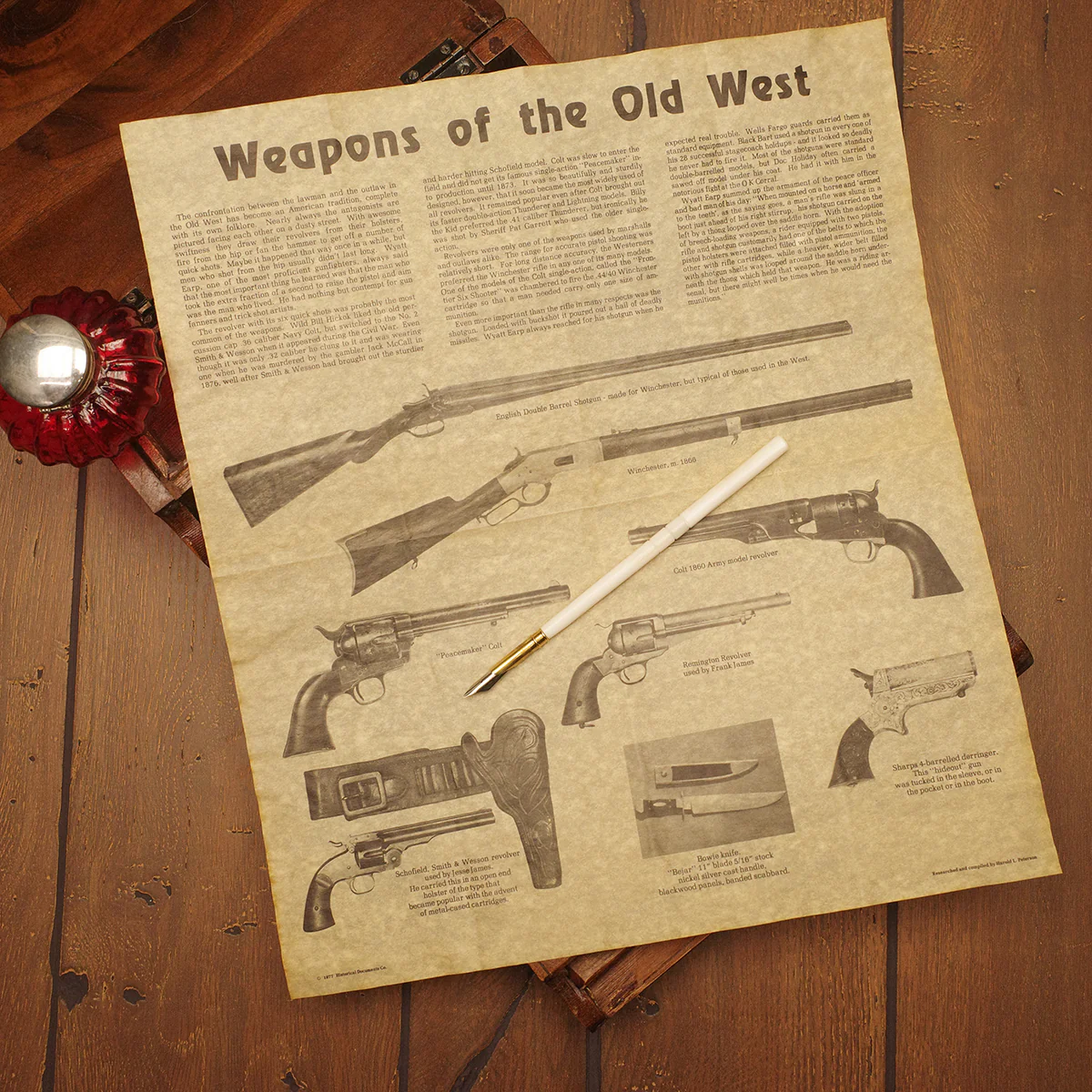 West Outlaws Weapons Gun Posters Parchment Paper Western Decor Pistol Wall Art - Image 3