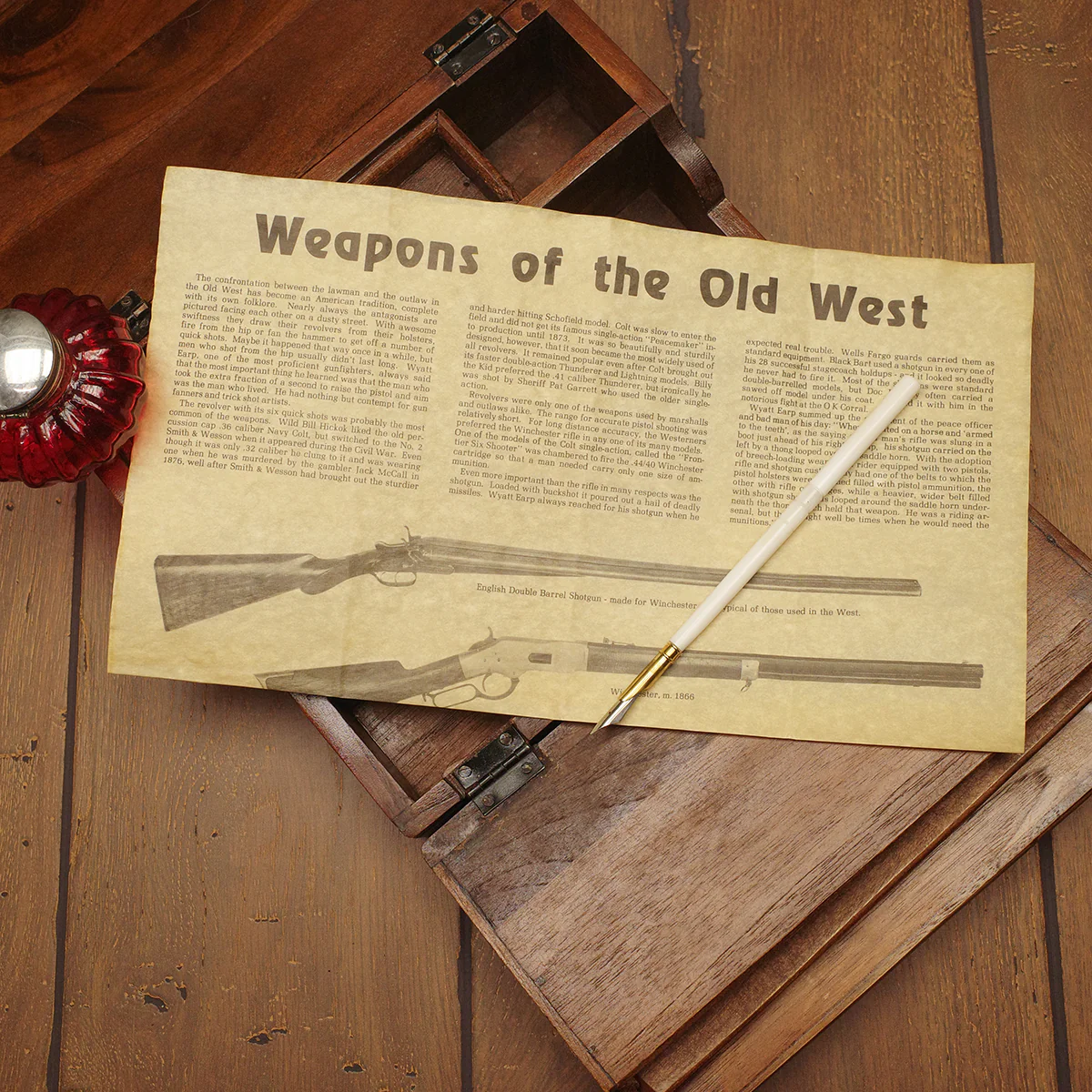 West Outlaws Weapons Gun Posters Parchment Paper Western Decor Pistol Wall Art - Image 4