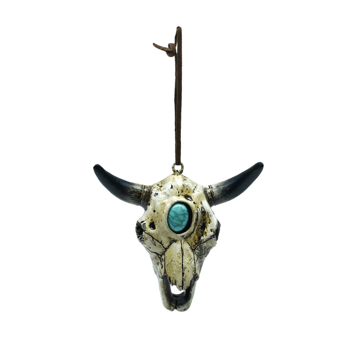 Western Bull Steer Skull Christmas Tree Ornament Southwestern Xmas Holiday Decor