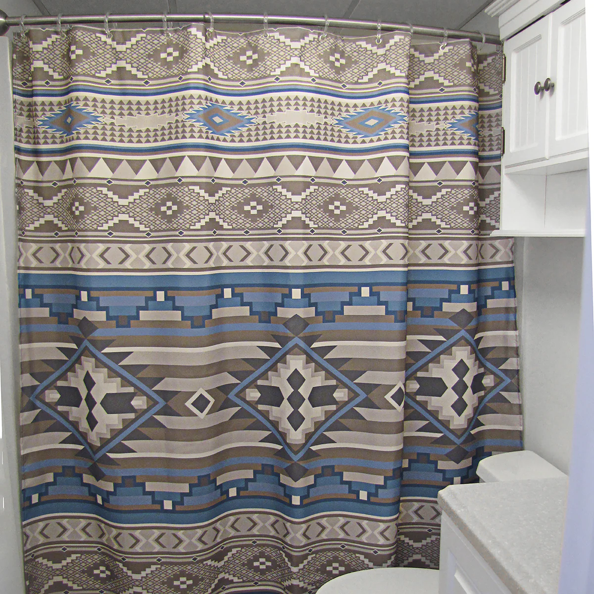 Western Fabric Shower Curtain Aztec Desert Bath Accessories Bathroom Home Decor - Image 3