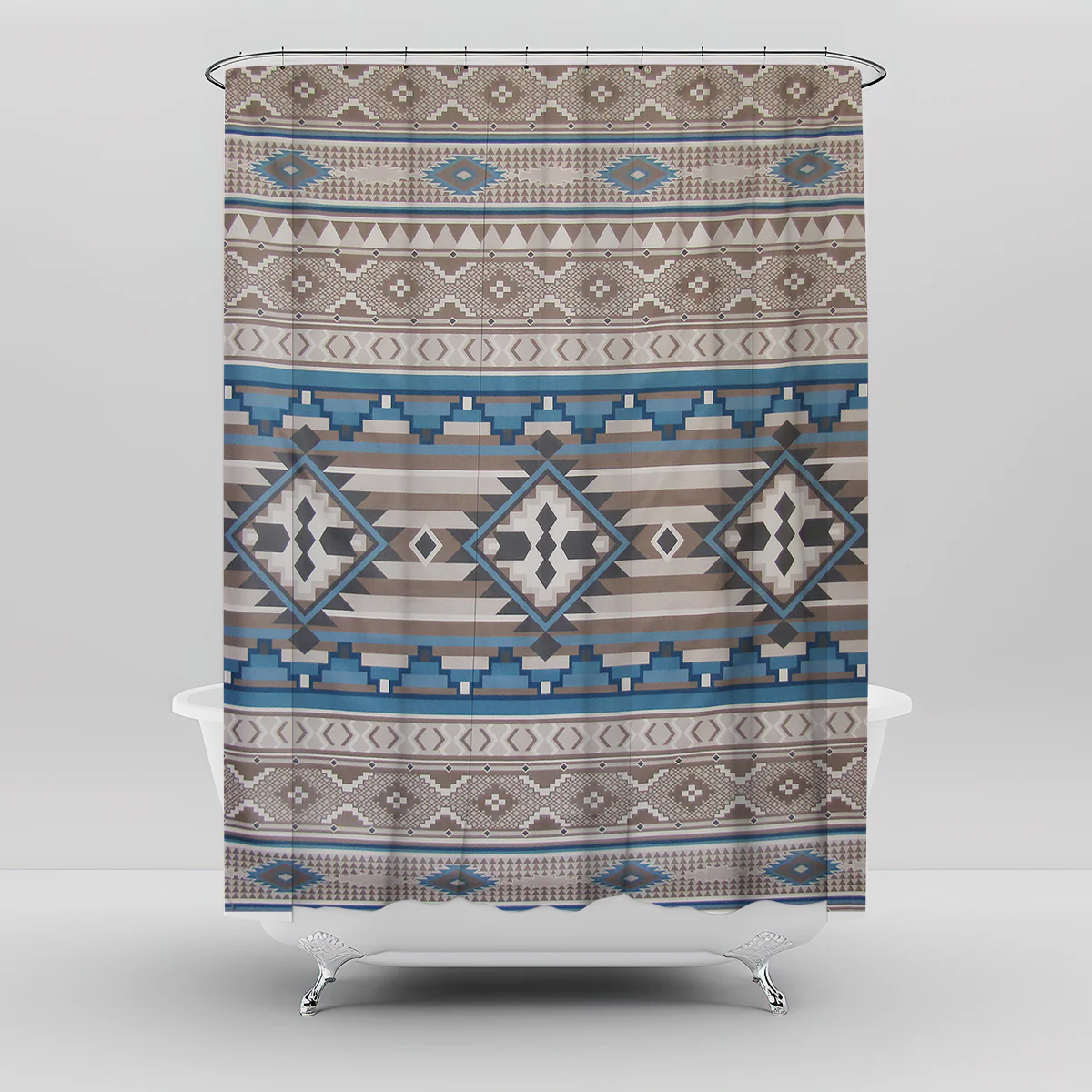 Western Fabric Shower Curtain Aztec Desert Bath Accessories Bathroom Home Decor - Image 4