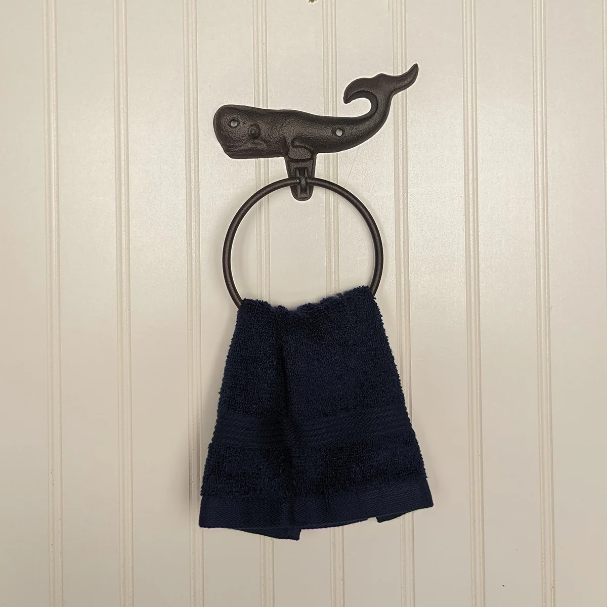Whale Ring Kitchen Hand Towel Holder Bathroom Rack Coastal Beach Bath Home Decor - Image 3