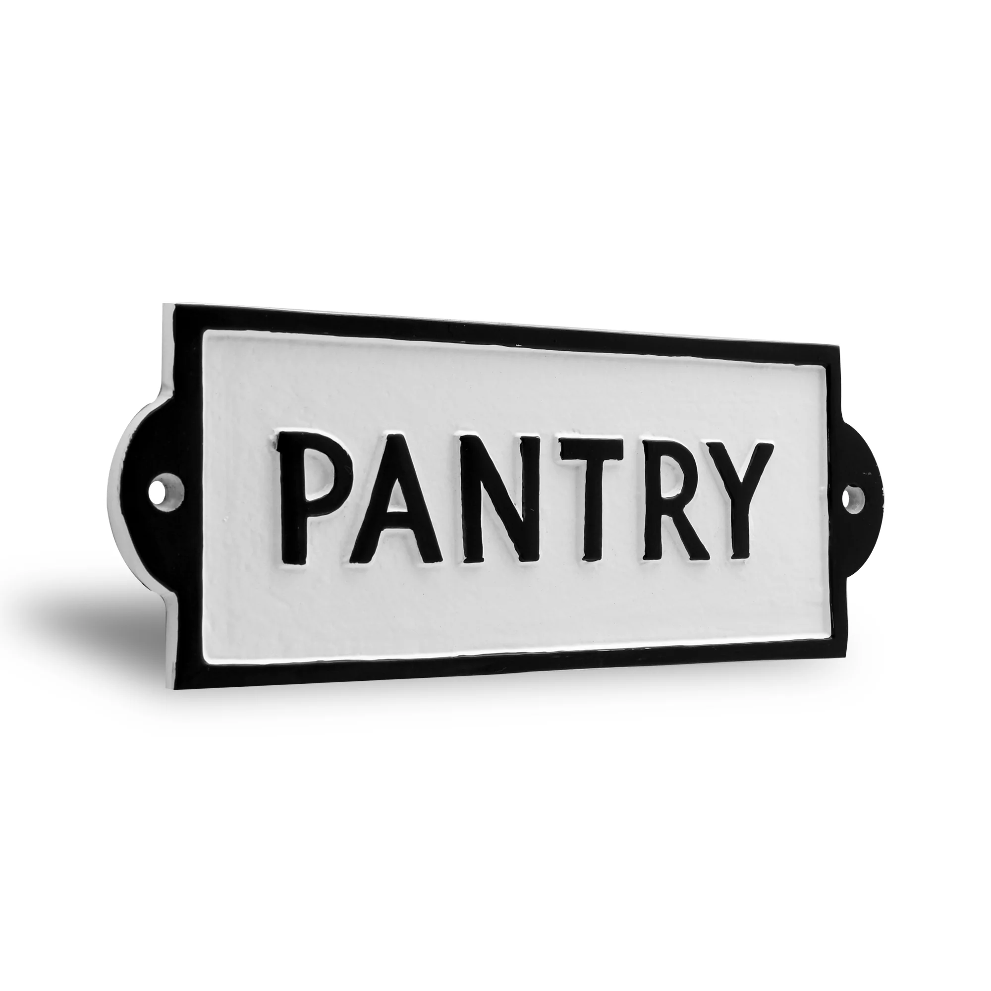 White Metal Kitchen Pantry Cast Iron Sign Farmhouse Wall Decor French Country