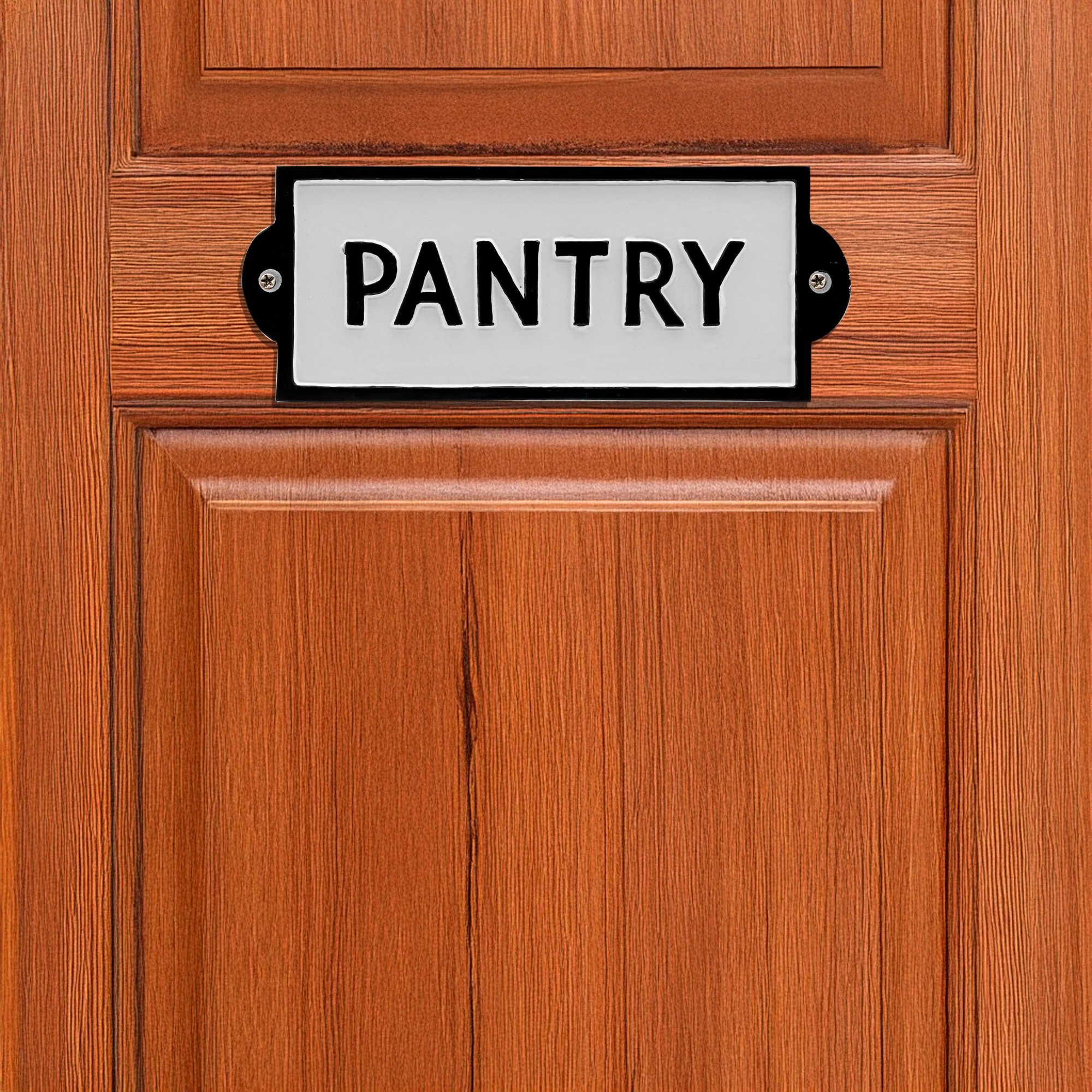 White Metal Kitchen Pantry Cast Iron Sign Farmhouse Wall Decor French Country - Image 5