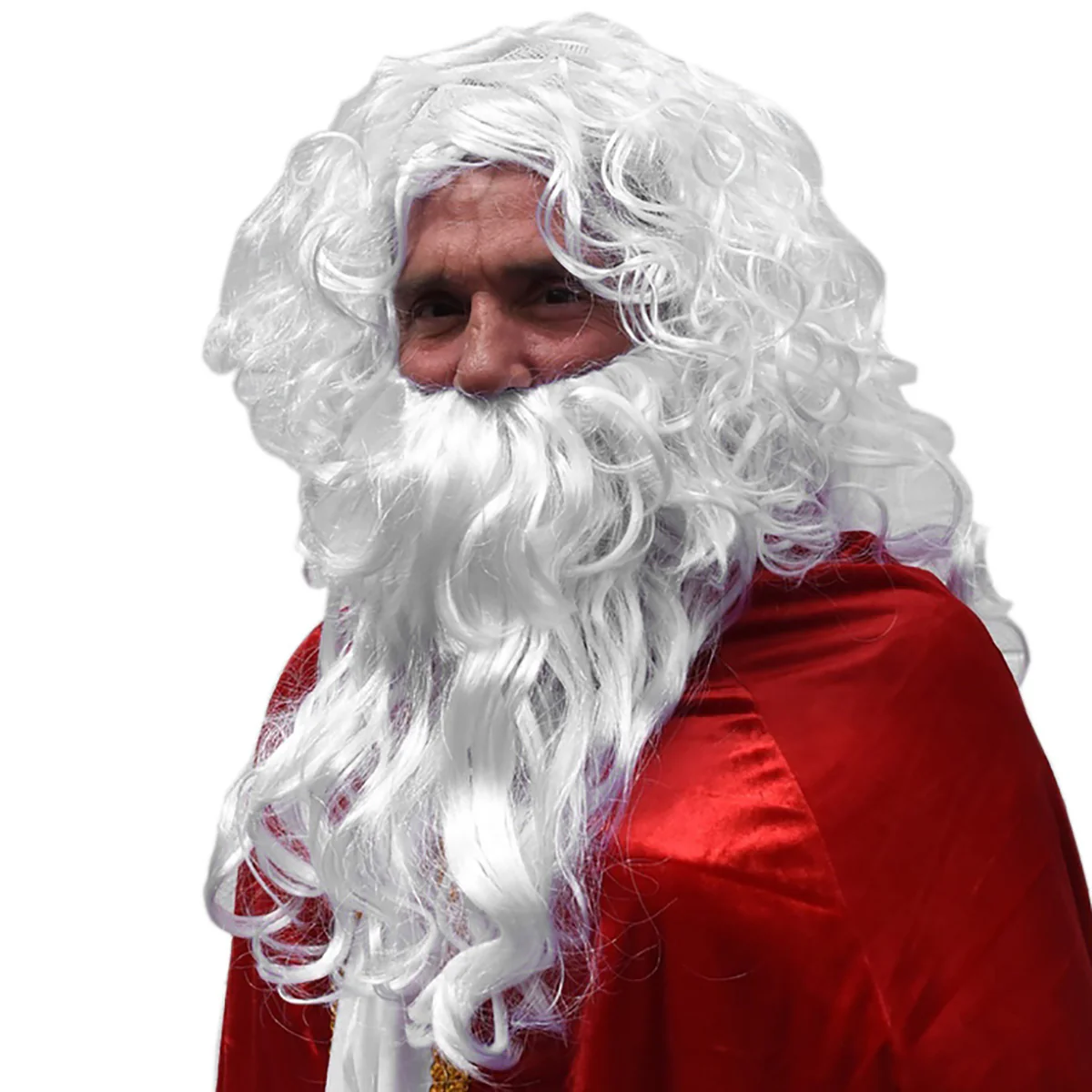 White Santa Claus Long Beard Hair Wig Adult Costume Set Christmas Party Supplies