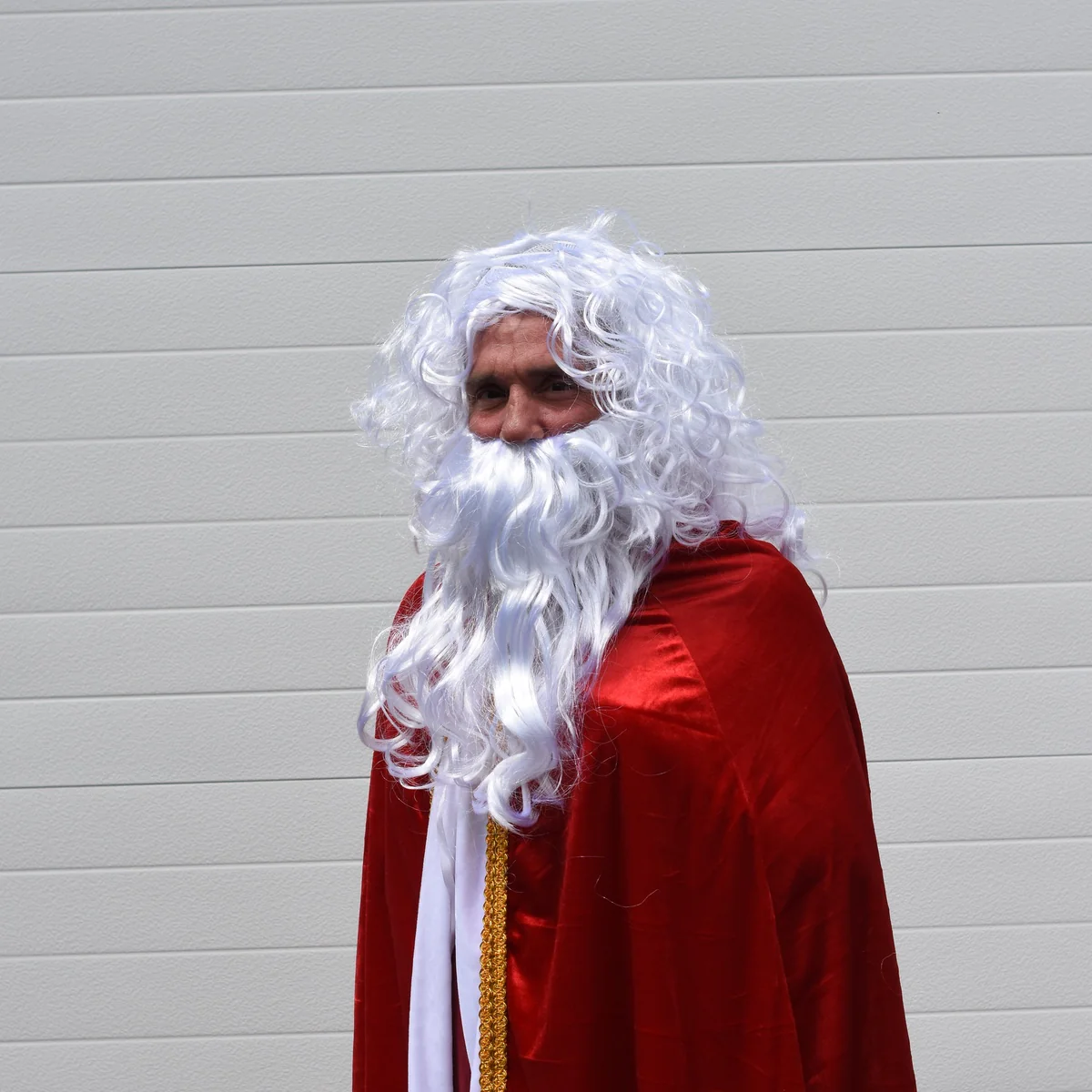 White Santa Claus Long Beard Hair Wig Adult Costume Set Christmas Party Supplies - Image 3