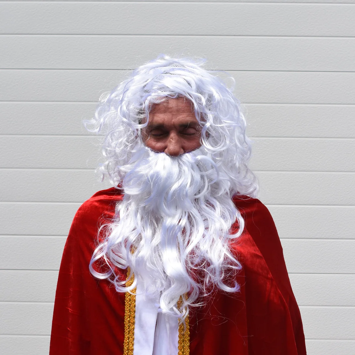 White Santa Claus Long Beard Hair Wig Adult Costume Set Christmas Party Supplies - Image 4