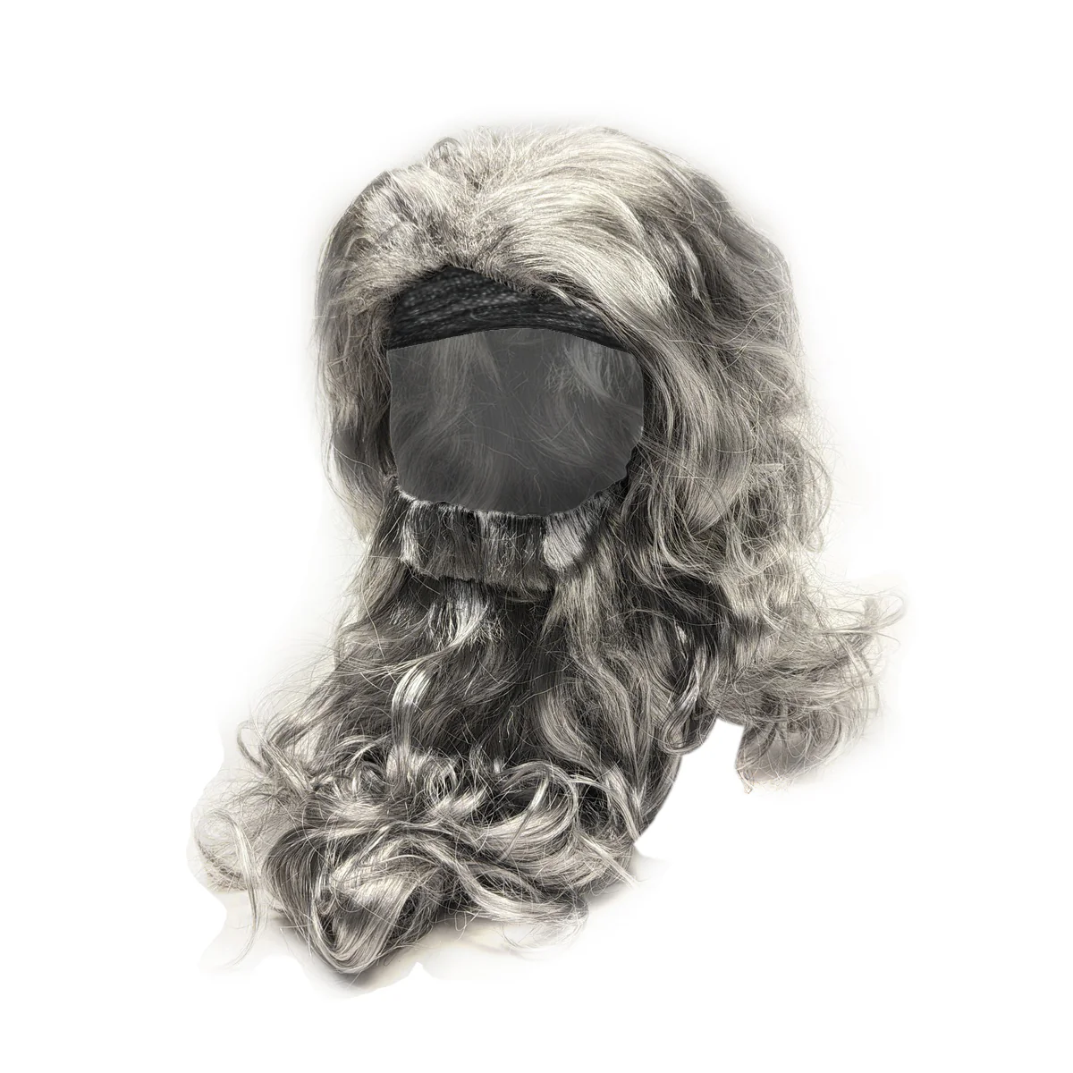 Wizard Beard Fake Grey Wig Wavy Hair Piece Funny Cosplay Party Halloween Costume
