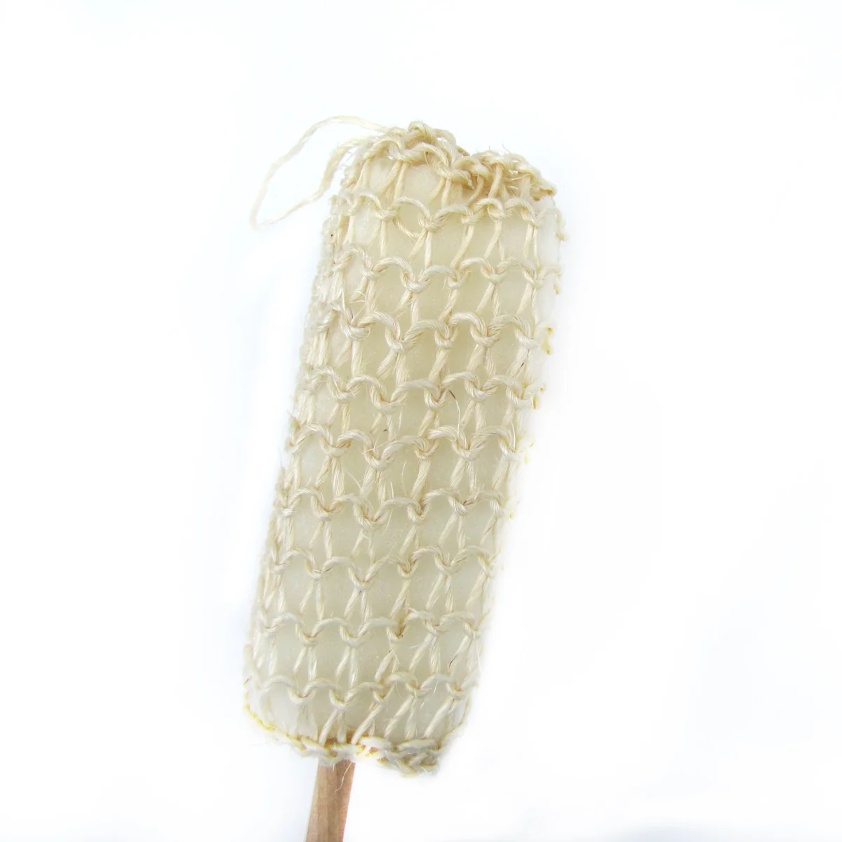 Wood Handle Stick Shower Loofah Exfoliating Sponge Bath Body Back Scrub Washer - Image 3