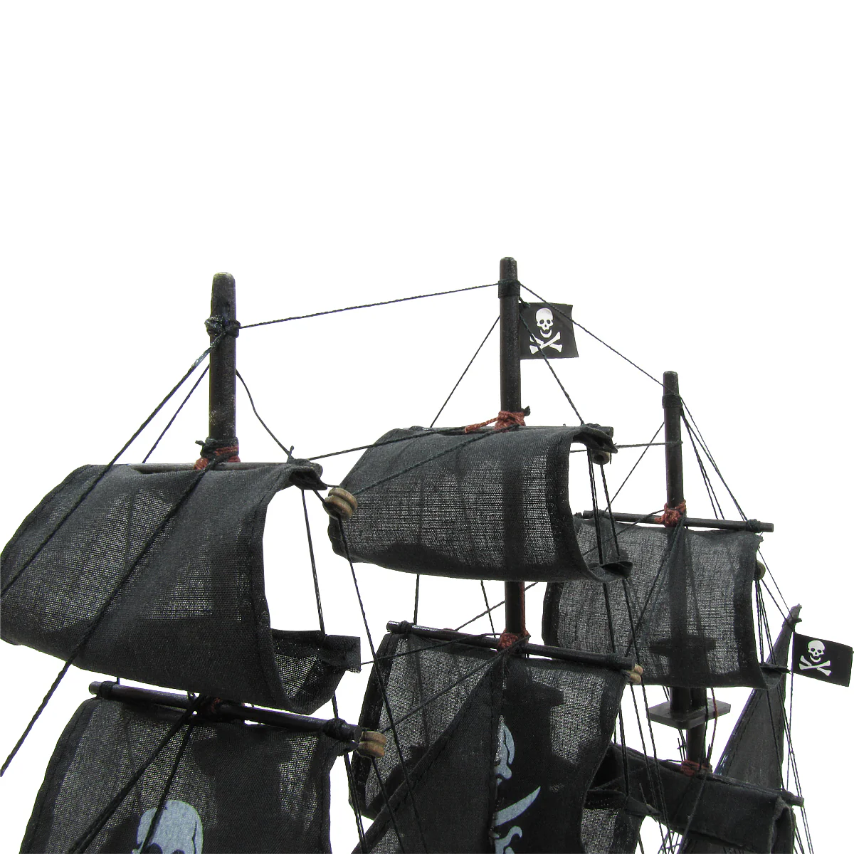 Wood Pirate Ship Model and Display Stand - Image 6