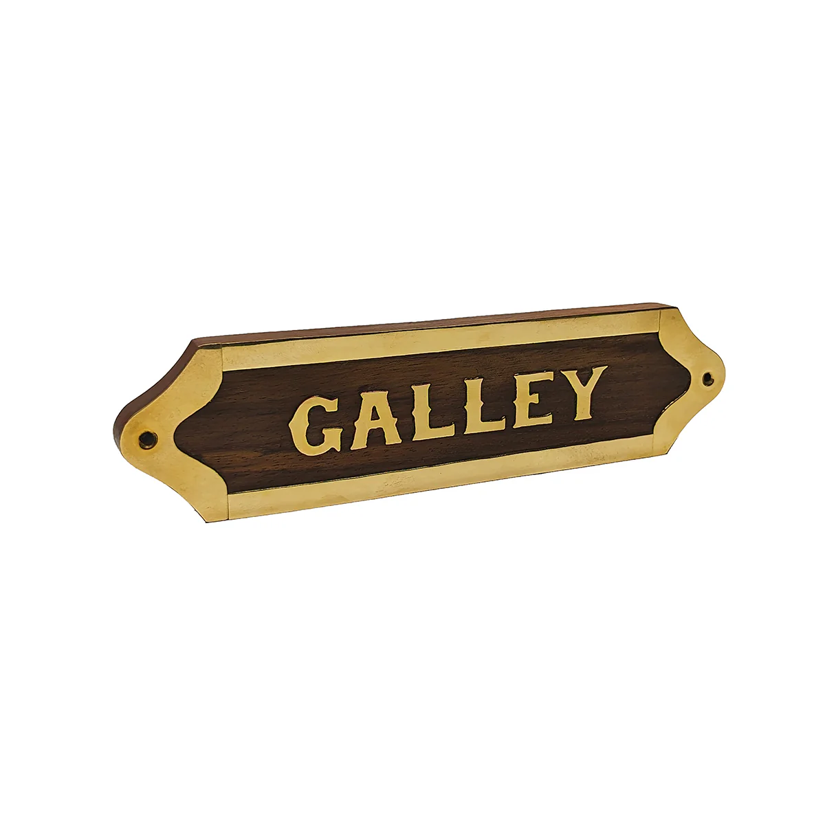Wooden Brass Galley Ships Plaque Boat Door Sign 3D Ship Decor Nautical Wall Art - Image 2