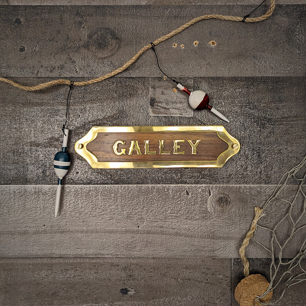 Wooden Brass Galley Ships Plaque Boat Door Sign 3D Ship Decor Nautical Wall Art - Image 5