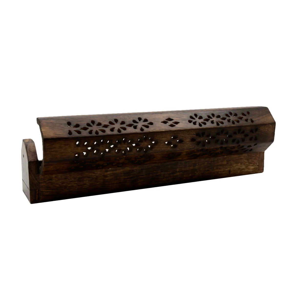Wooden Coffin Incense Burner and Sticks Holder Box - Image 4