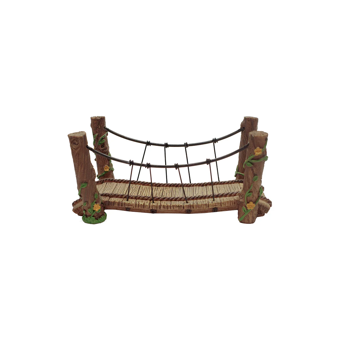 Wooden Rope Bridge Outdoor Fairy Garden Ornament Miniature Dollhouse Accessory - Image 2