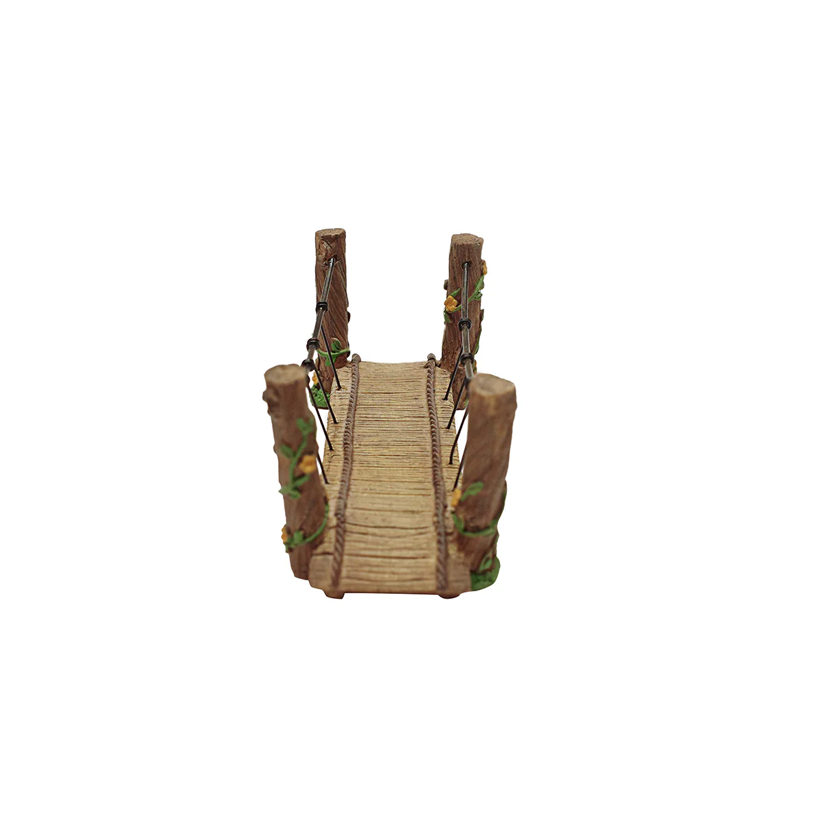 Wooden Rope Bridge Outdoor Fairy Garden Ornament Miniature Dollhouse Accessory - Image 3