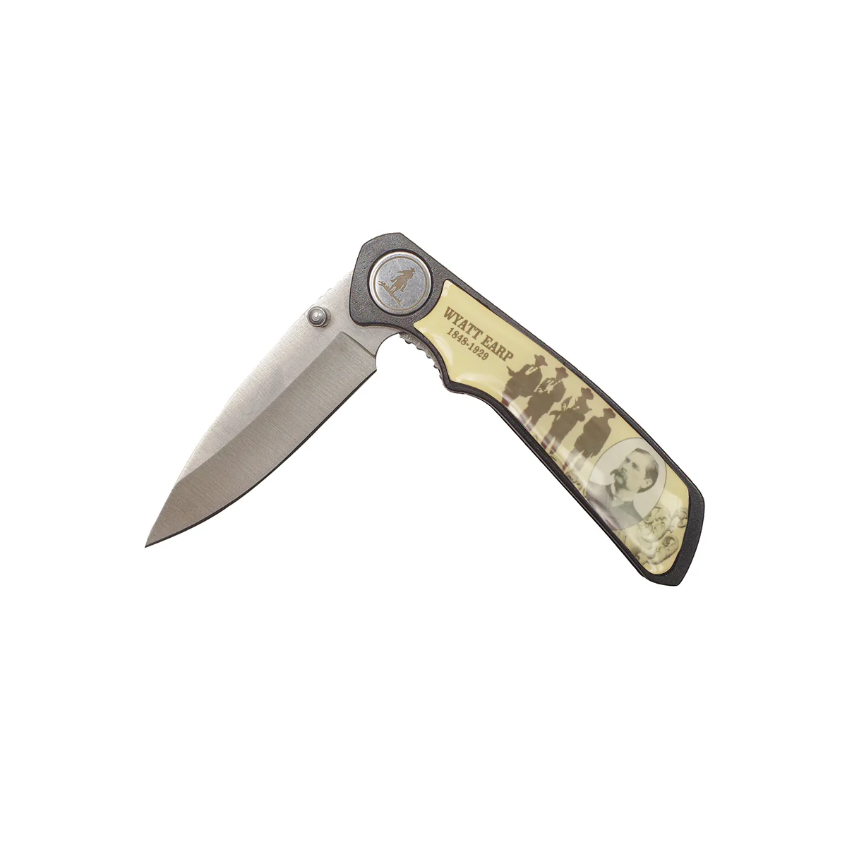 Wyatt Earp Wild West Law Legend Mens Folding Pocket Knife Western Collector Gift - Image 3