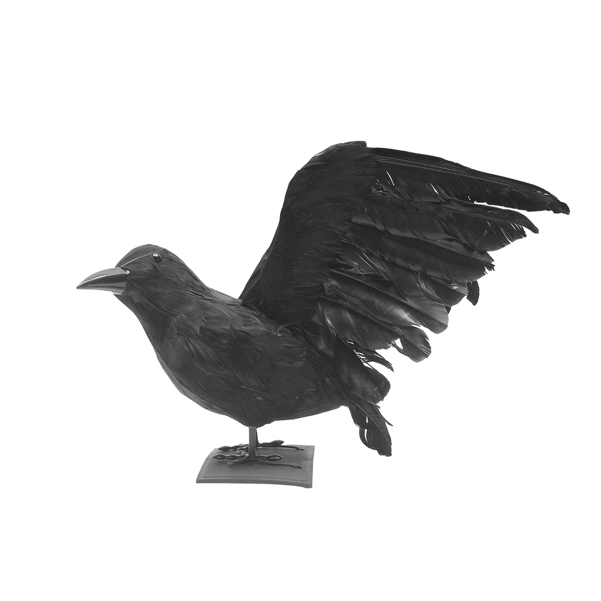 XL Black Bird Lifesize Hunting Crow Decoy Raven Halloween Accessory Movie Prop - Image 2