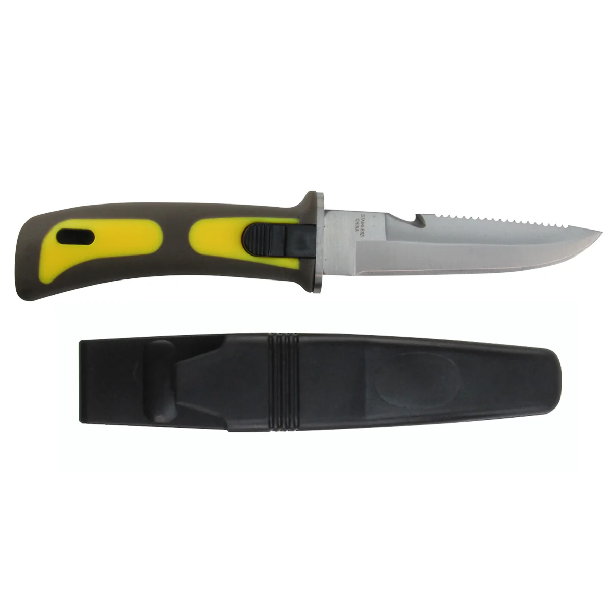 Yellow Scuba Diving Knife Snorkeling Equipment 9" Dive Knives w/Line Cutter Diving Gear - Image 4