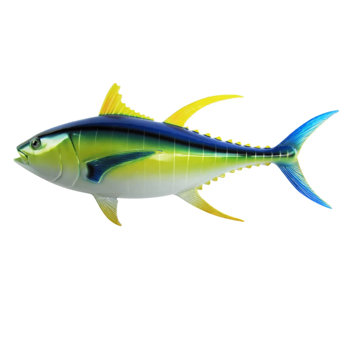 Yellowfin Tuna Saltwater Trophy Fish Taxidermy Hand Paint Lifelike Wall Plaque - Image 3