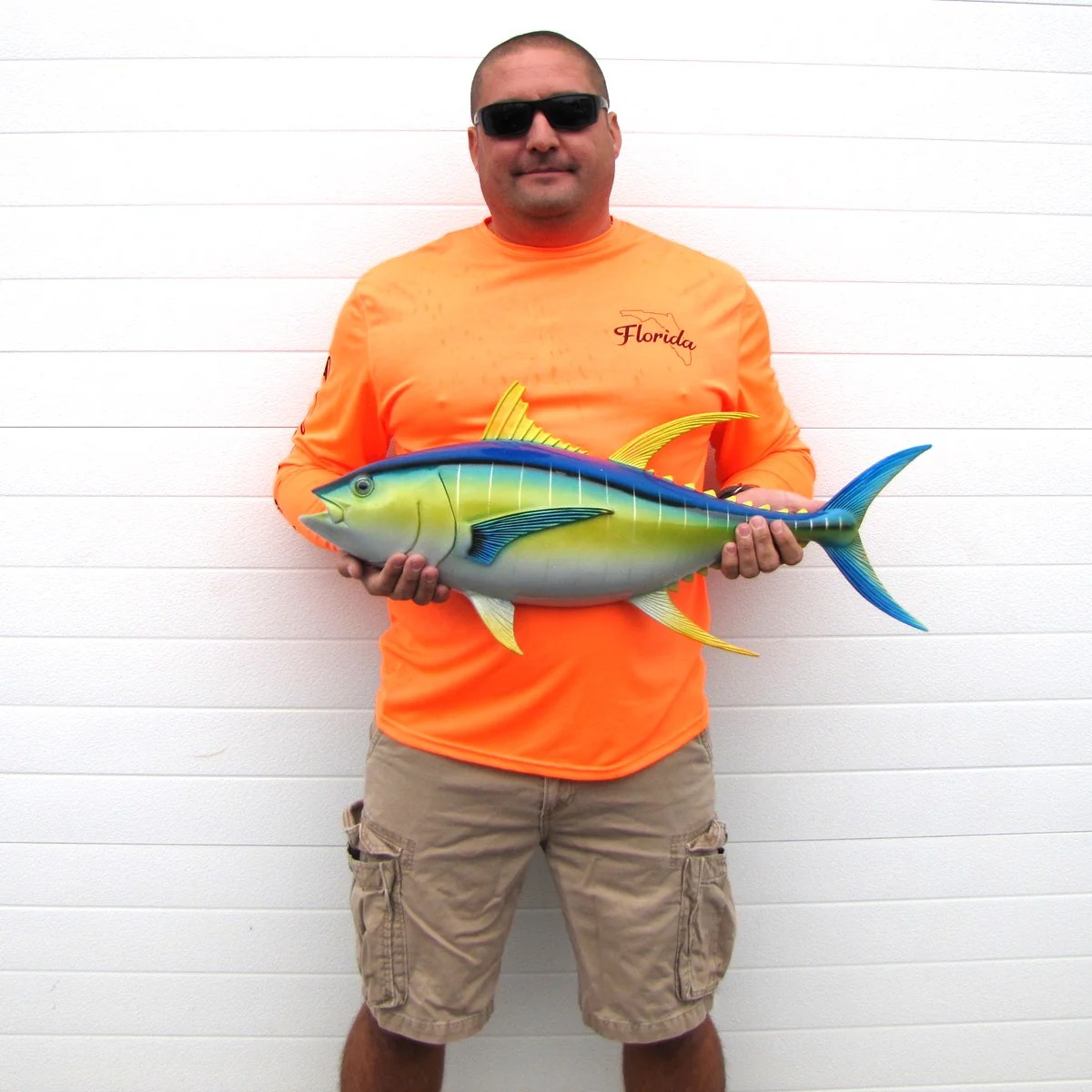 Yellowfin Tuna Saltwater Trophy Fish Taxidermy Hand Paint Lifelike Wall Plaque - Image 8